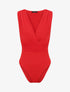 Body sans manches effet drapé - Rouge - 1