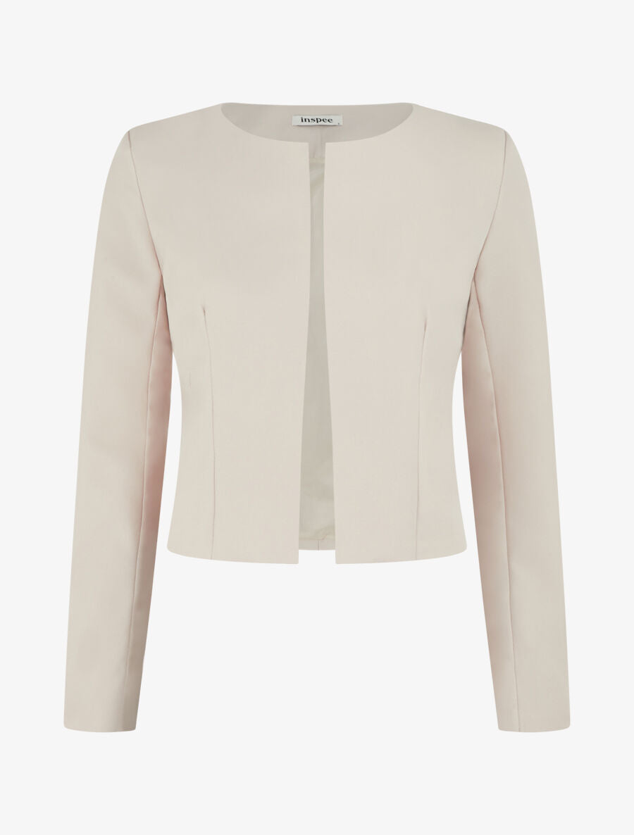 Veste courte ouverte - Beige - 1
