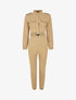 Combinaison ceinturée à poches - Camel - 1