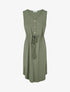 Robe mi-longue sans manches élastiquée - Kaki - 1