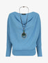 Top coupe boule à encolure bénitier - Bleu layette - 4