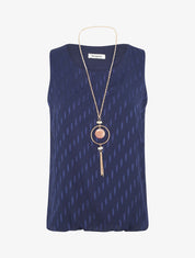 Top uni coupe boule - Marine - 5