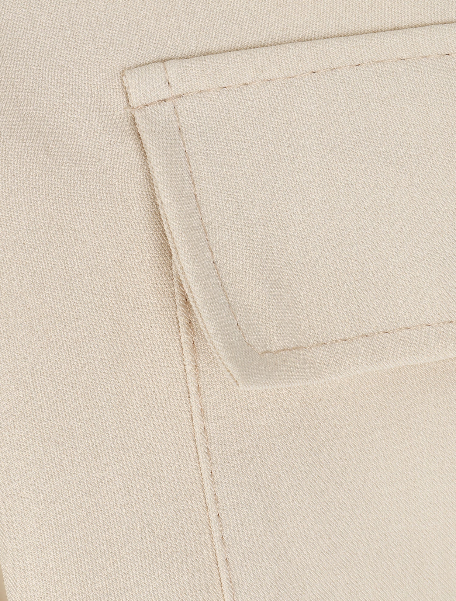 Short évasé taille haute à poches - Beige clair - 3