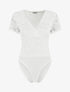 Body manches courtes en dentelle - Blanc - 4