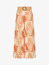 Pantalon ample imprimé floral - Camel - 1