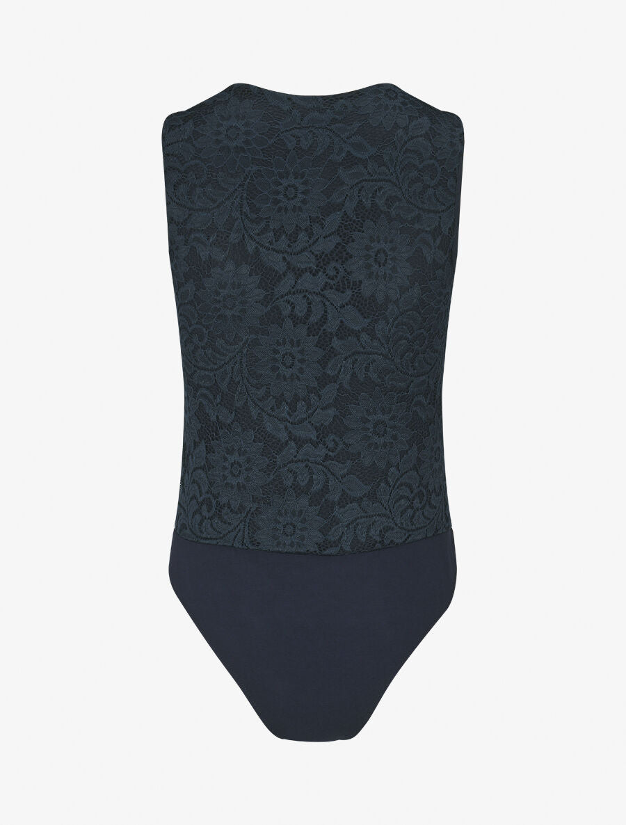 Body sans manches en dentelle - Marine - 2