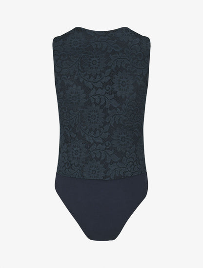 Body sans manches en dentelle - Marine - 2