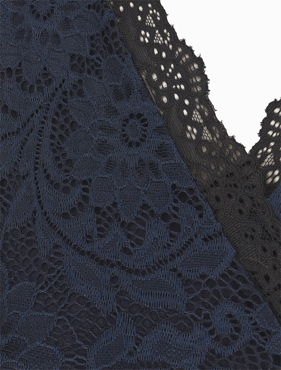 Body sans manches en dentelle - Marine - 3