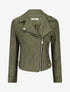 Veste en suédine à zips décoratifs et fermeture zippée - Kaki - 4