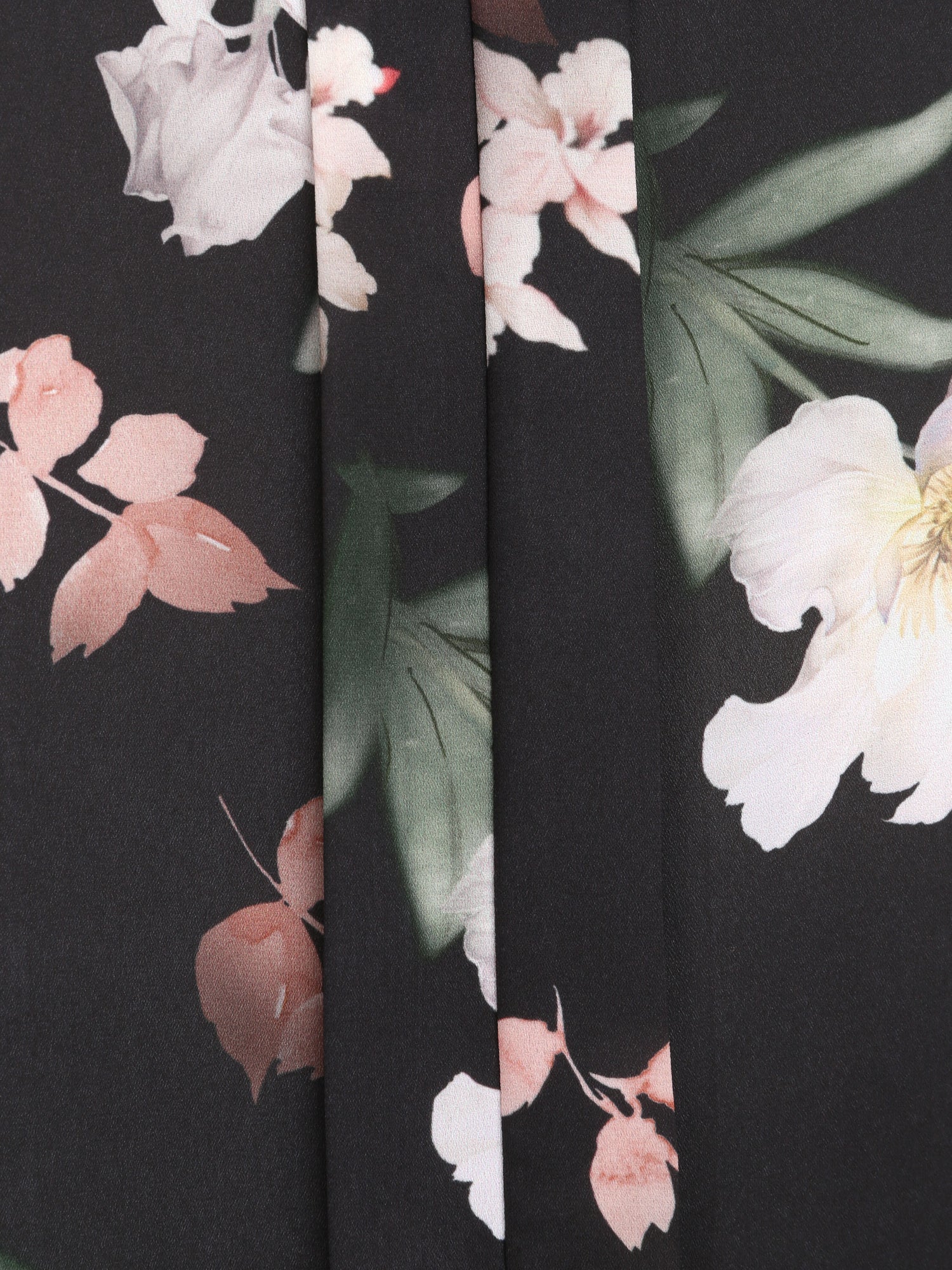 Top droit imprimé fleurs de lys - Noir - 3