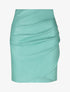 Jupe ajustée et plissée en simili fendue - Vert d&