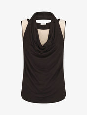 Top style 2 en 1 ajusté et sans manches - Beige - 1