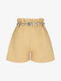 Short ample taille haute élastiquée - Beige - 1