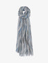 Foulard à imprimé lignes courbées style vagues - Bleu - 3