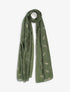 Foulard imprimé plumes irisées - Kaki - 1