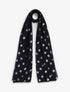 Foulard à fleurs irisées - Marine - 1