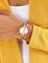Montre métallique à bracelet stylisé - Or - 1