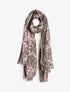 Foulard effiloché à imprimé cachemire - Rose - 1