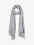 Echarpe en laine mélangée - Gris clair - 1