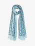 Foulard imprimé cachemire irisé - Bleu - 4