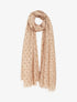 Foulard imprimé mosaïque irisé - Beige - 1