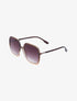 Lunettes de soleil carrées oversize - Brun - 2