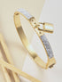 Jonc à strass et cadenas - Or - 1