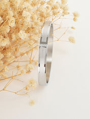 Jonc orné de trois zircons - Argent - 4