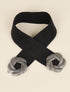 Ceinture irisée à boucles arrondies style fleur - Noir - 1