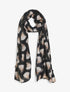 Foulard imprimé éventail - Noir - 4