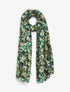 Foulard à imprimé fleuri et paillettes - Vert - 4