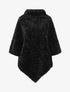 Poncho uni effet angora - Noir - 4