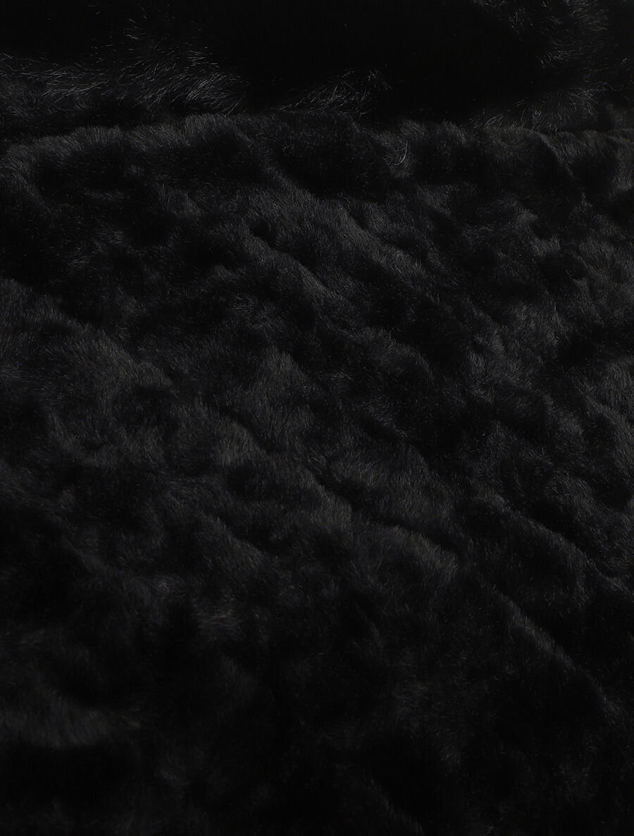 Poncho uni effet angora - Noir - 3