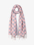 Echarpe motif damier - Rose - 4