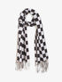 Echarpe motif damier - Noir - 4
