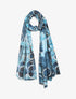 Foulard à imprimé peinture abstraite - Marine - 1