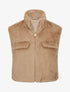 Veste sans manches en fausse fourrure - Taupe - 1