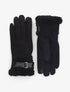 Gants fourrés en suédine - Noir - 2