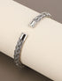 Jonc ouvert tressé - Argent - 4