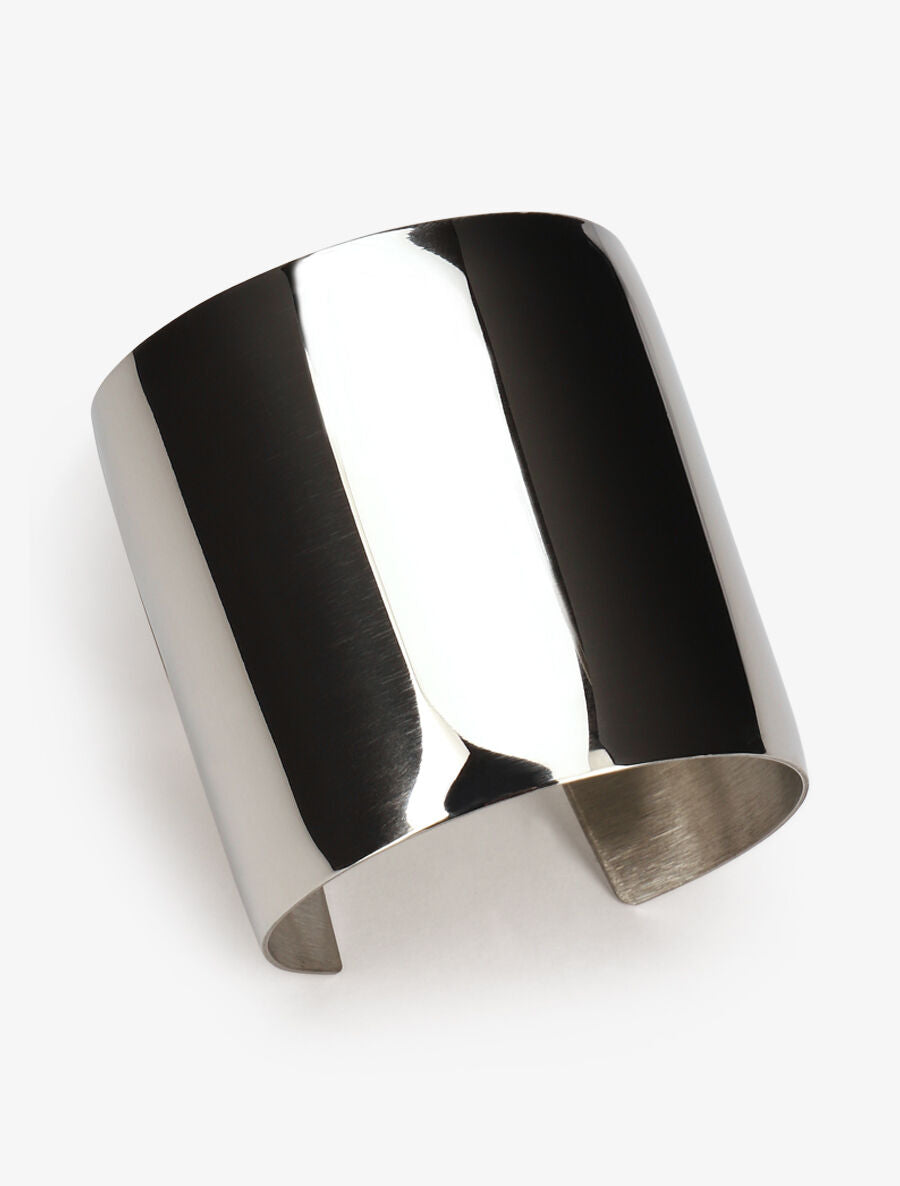 Bracelet manchette en acier - Argent - 2