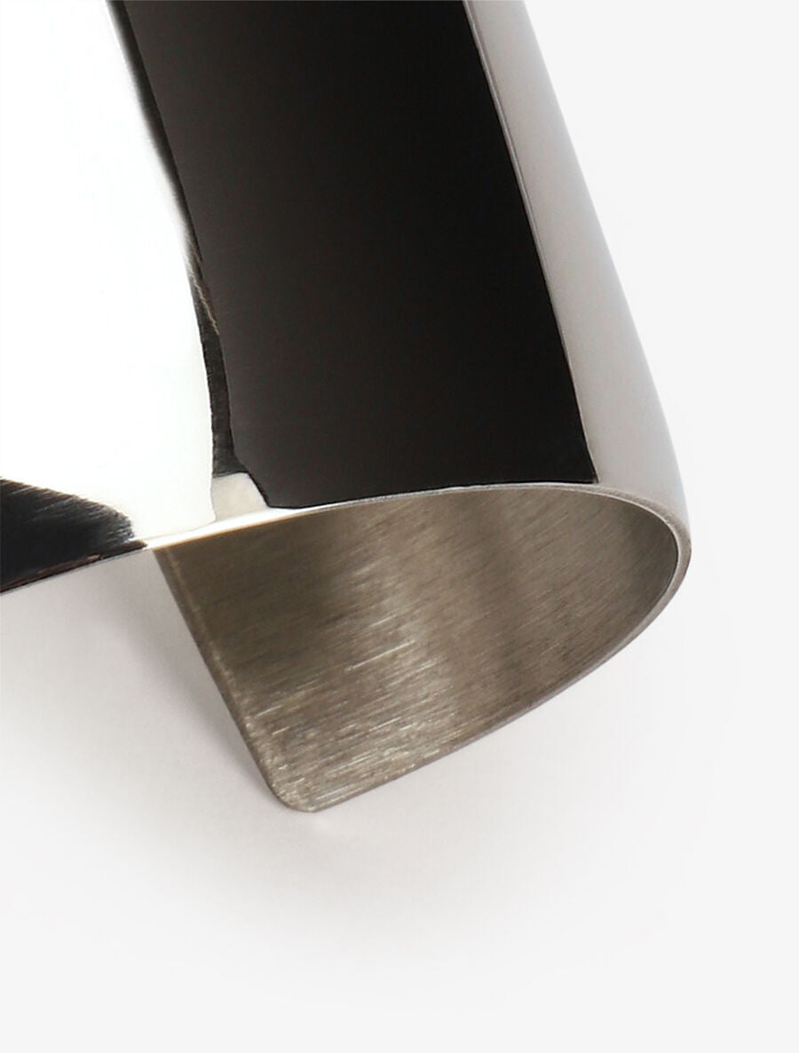Bracelet manchette en acier - Argent - 3