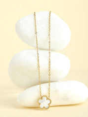 Collier à fleur - Blanc - 1