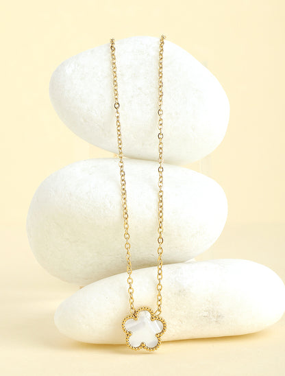 Collier à fleur - Blanc - 1