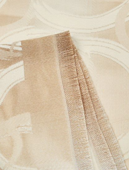 Foulard irisé à imprimé graphique - Beige - 3