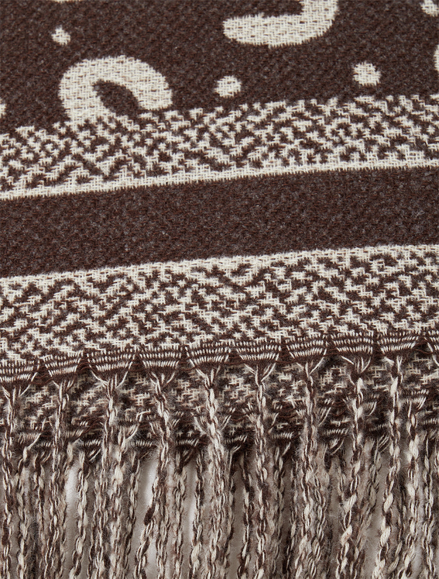 Echarpe à imprimé fer à cheval - Marron - 3