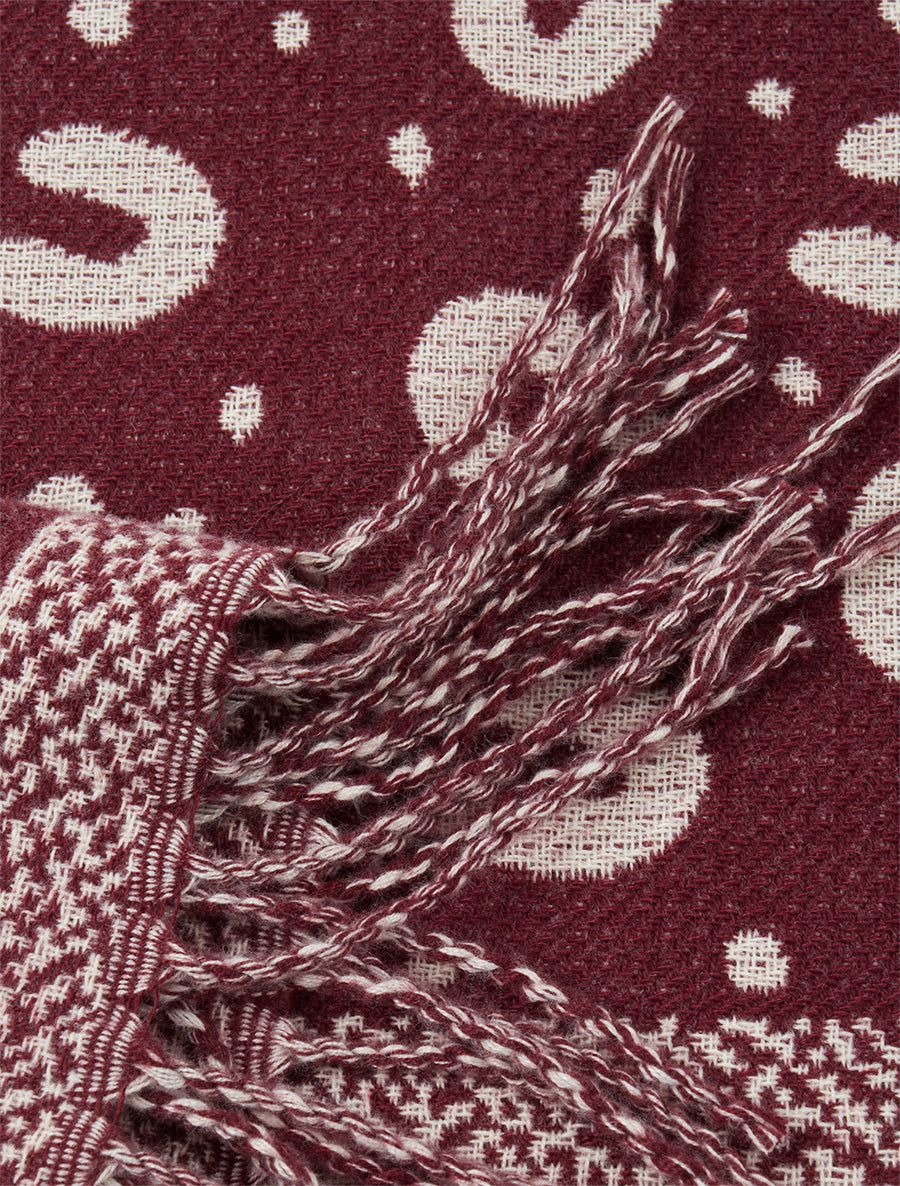 Echarpe à imprimé fer à cheval - Bordeaux - 3