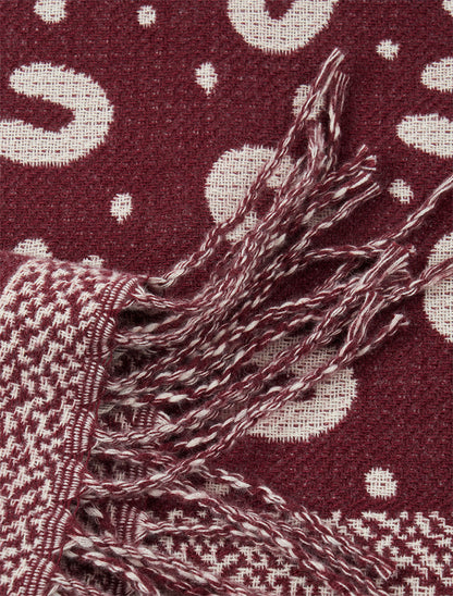Echarpe à imprimé fer à cheval - Bordeaux - 3