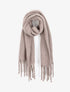 Echarpe duveteuse à franges - Beige - 1