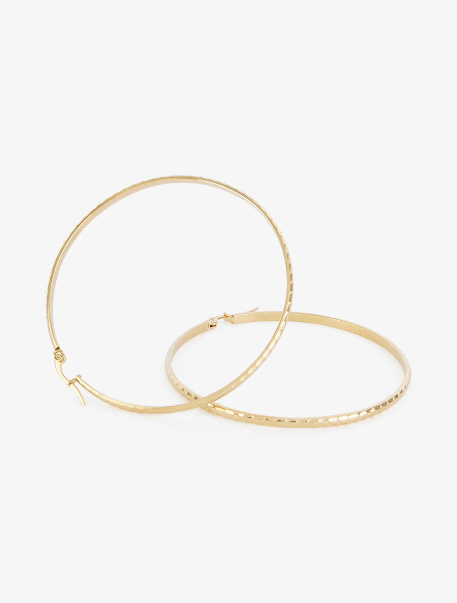 Fines créoles texturées - Or - 3