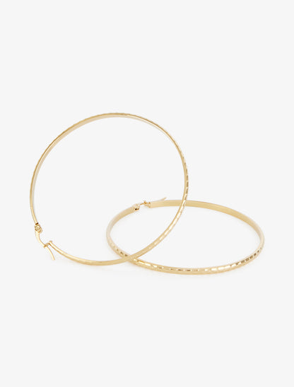 Fines créoles texturées - Or - 3